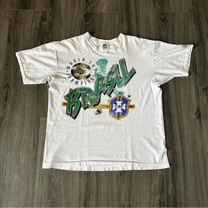 Vintage Single Stitch Brasil World Cup Tee Shirt